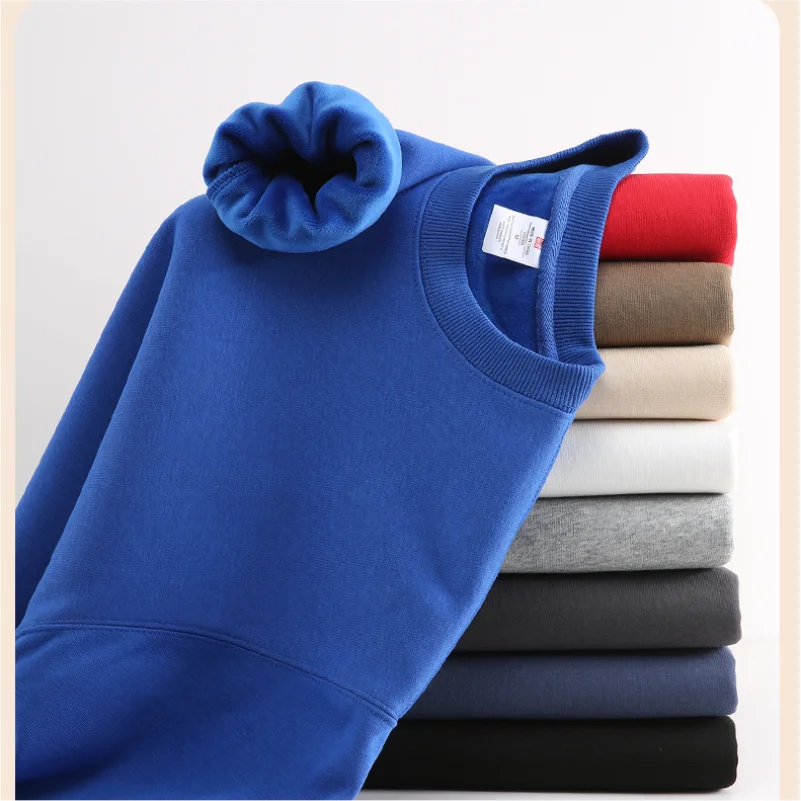 Benutzerdefinierter Druck, besticktes, verdicktes Sweatshirt, lockerer Rundhalsausschnitt, lässig, bequem, warme Oberbekleidung, Unterbekleidung, Herbst-Winter-Klassiker