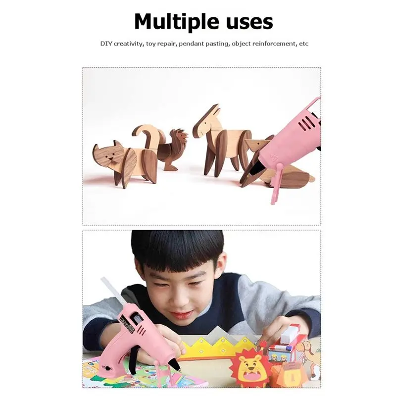ABAE-Mini Small Hot Melt Glue Gun Wireless Lithium Battery Rechargeable Hot Glue Gun Long Lasting Children's Model
