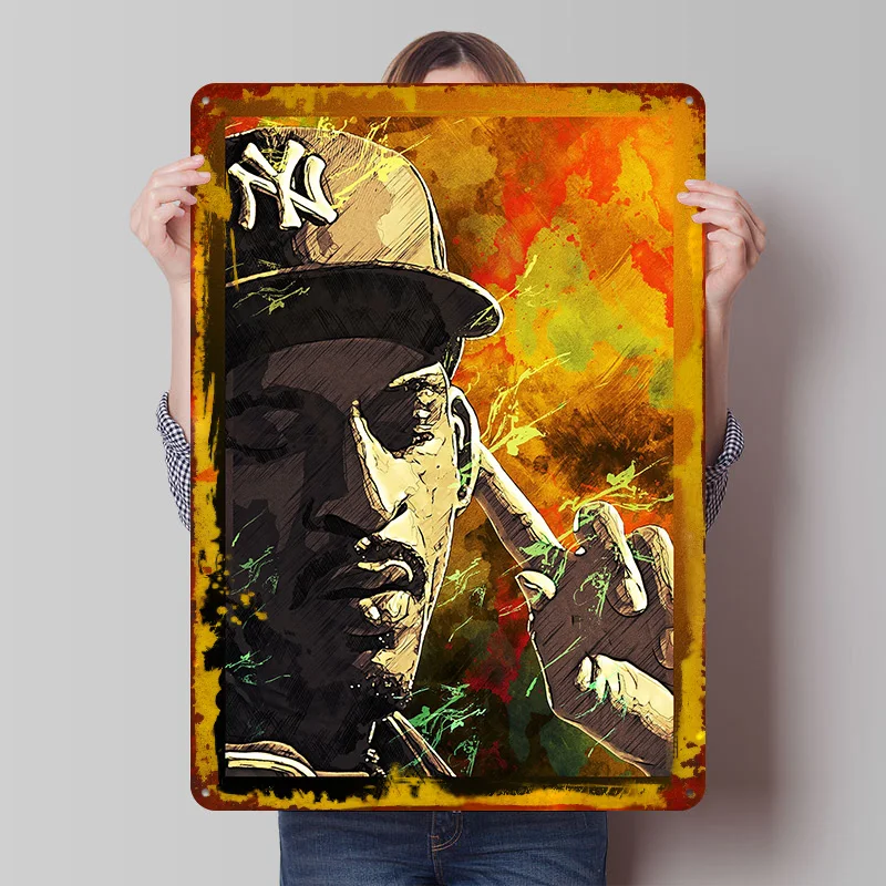 Rakim Tin Poster Customized Retro Wall Art Vintage Metal Signs for Room Coffee B