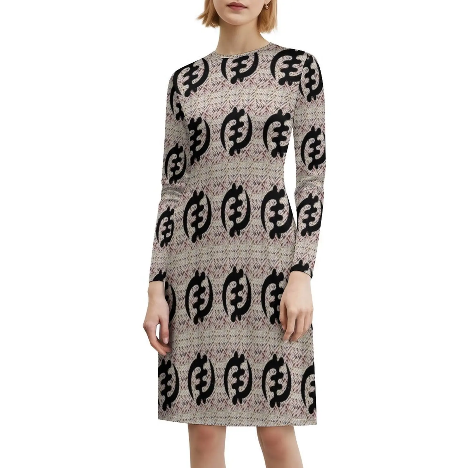 Nyame I Floral Smock Dress For Women Spring Summer Casual Dress For Party Nyame African Symbol Adinkra God Black Women's Dress
