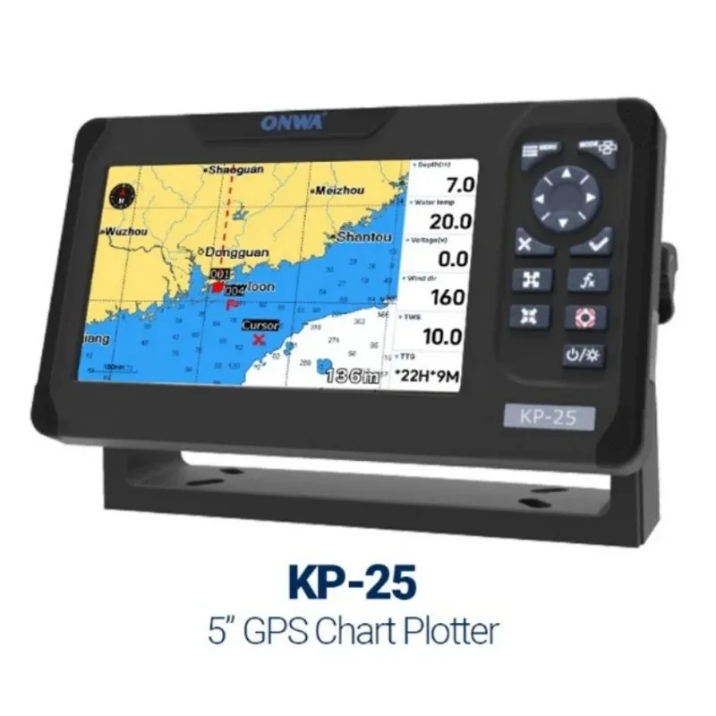 ONWA 5‘ 7’ Inch Marine GPS Chartplotter KP-25X KP-27X, Class B+ AIS Transponder Fish Finder Echo Sounder NMEA2000 Navigation