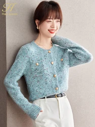 H Han Queen 2024 Autumn Winters Korean Reviews Many Clothes Cardigan Fashion Casual Soft Lazy Wind New Outerwear Woman Clothing