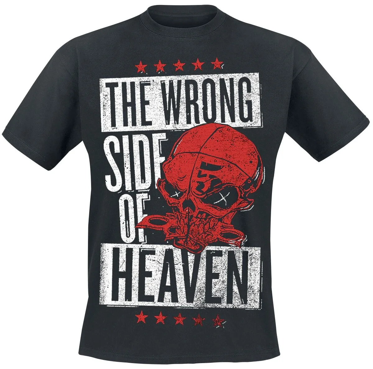 Five Finger Death Punch The Wrong Side of Heaven Print T-Shirt Unisex Metal Fans Tee