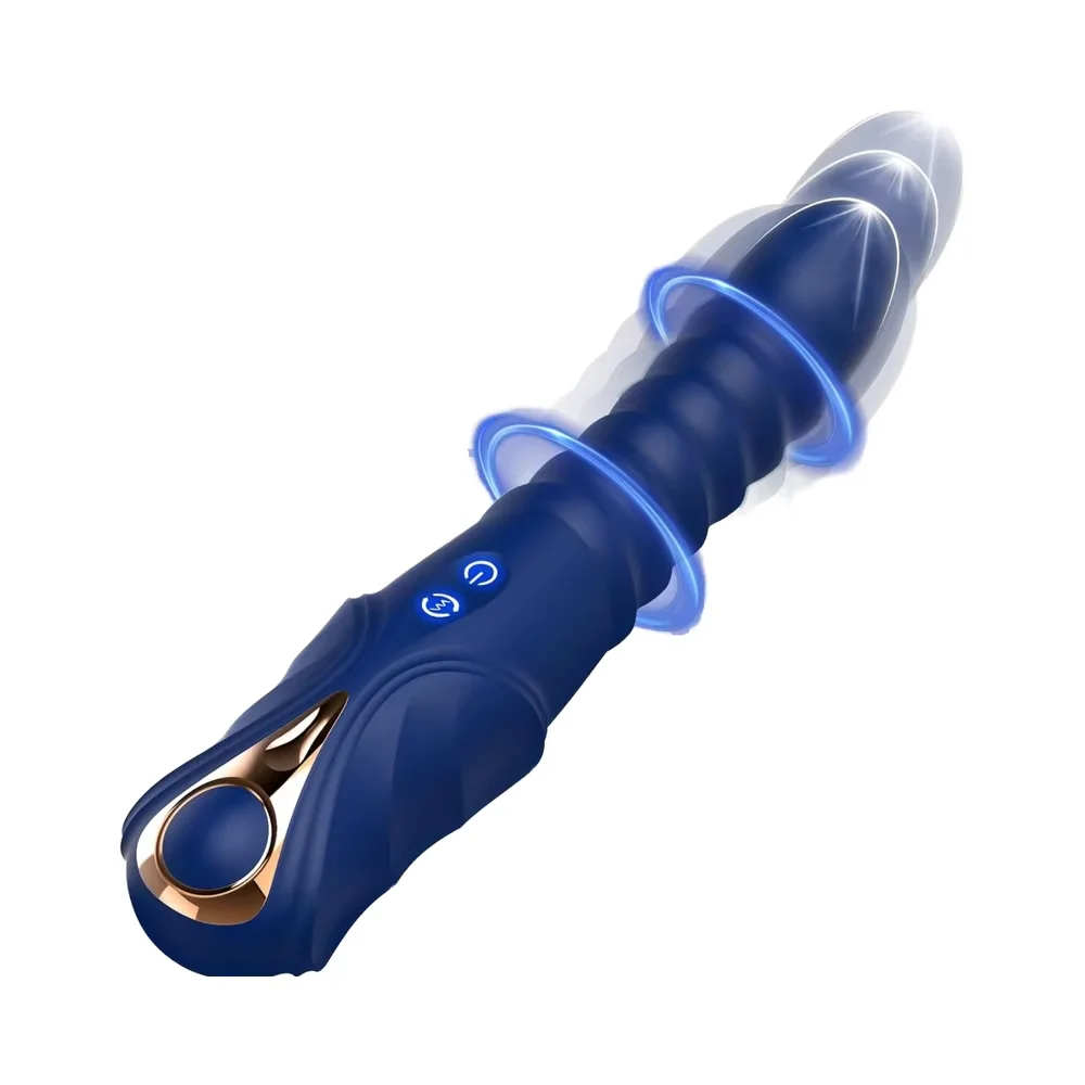 Flüssigsilikon-Vibrator, G-Punkt-Vibrator, Anal-Dildo mit 10 Vibrationsstufen, 3 Push-Modi, Vaginalmassagegerät aus flüssigem Silikon