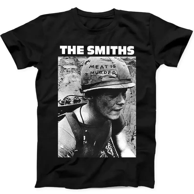 The Smiths Meat Is Murder Punk Rock Retro Music Gift Tee Black T Shirt 18