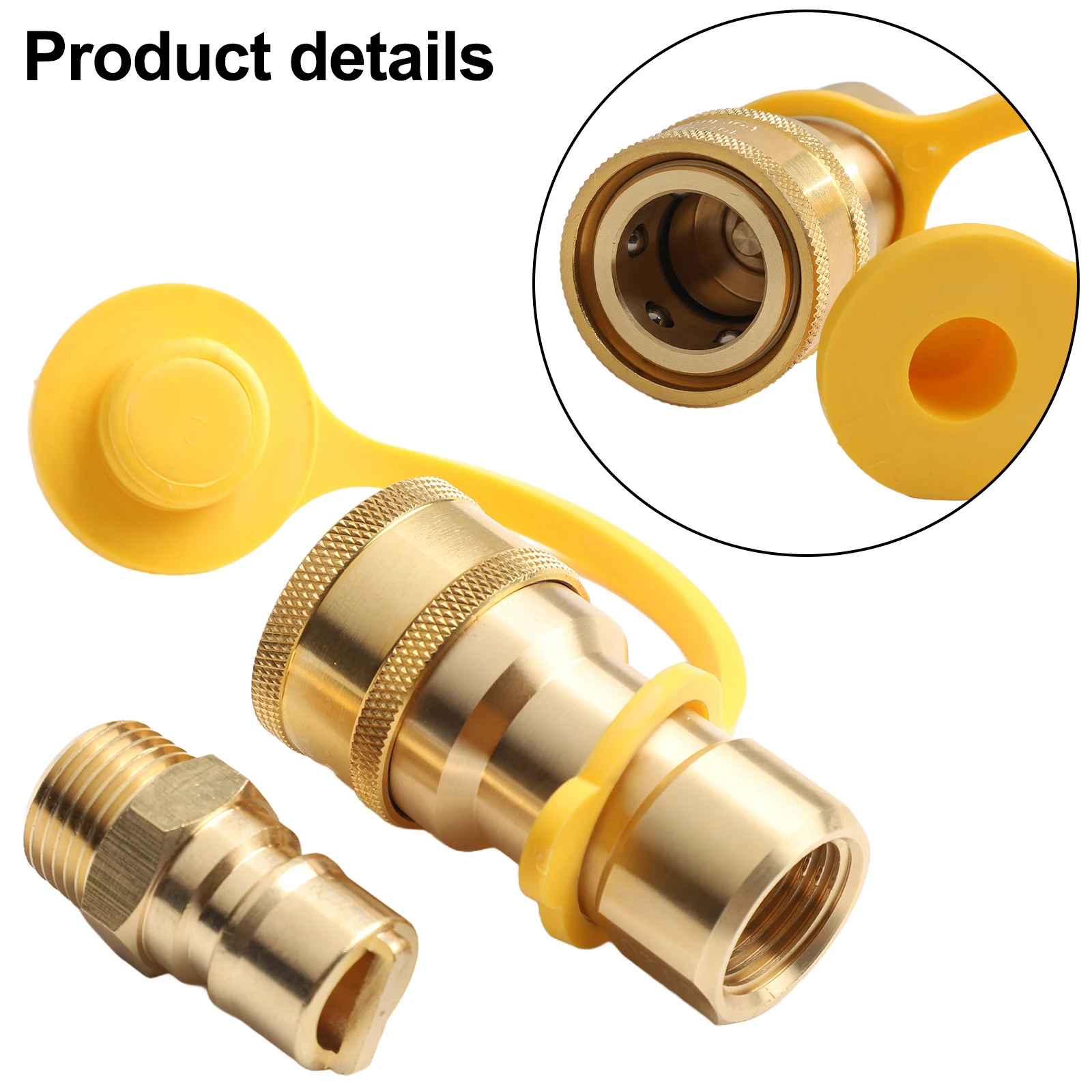 1/2 Inch Gas Adapter Brass Quick Connection Adapter For Equipment Installation Secure And Tight Connection Brass Material