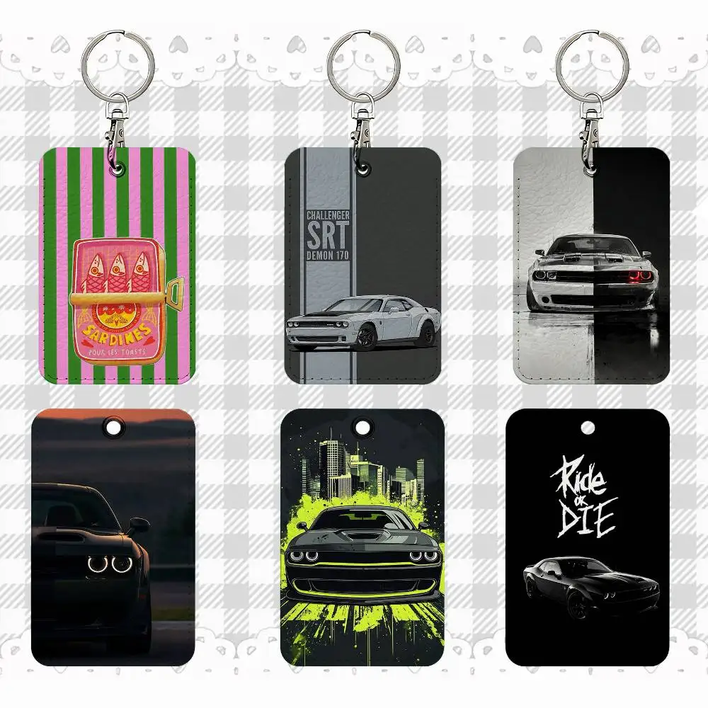 

Автомобильный Dodge Challenge S-SRTS крутой прямоугольный чехол для удостоверения личности, брелок для ключей, сумка для ключей, кожаный держатель для карт, кольцо для ключей, доступ