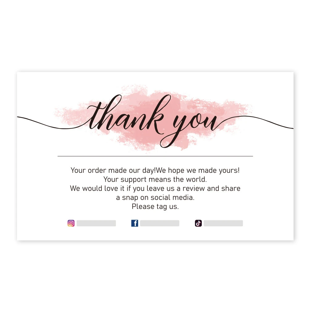 30 Pieces Thank You For Your Order Card Custom Write Your Business Card Small Business Gift Decoration Label Goods Follow Card