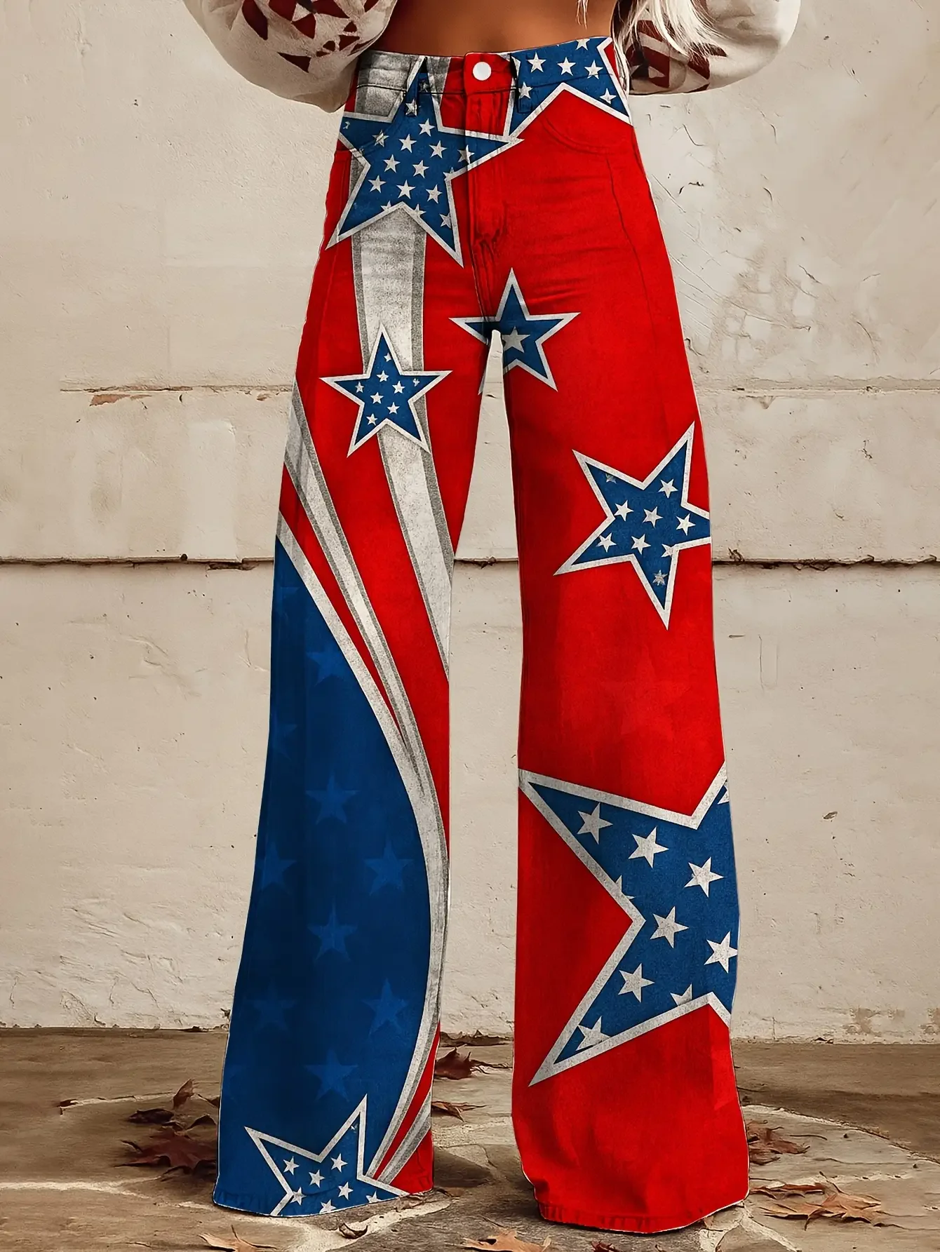 

Ladies' fashionable casual wide leg jeans, washed elastic denim, versatile wide leg pants, versatile and simple new pant