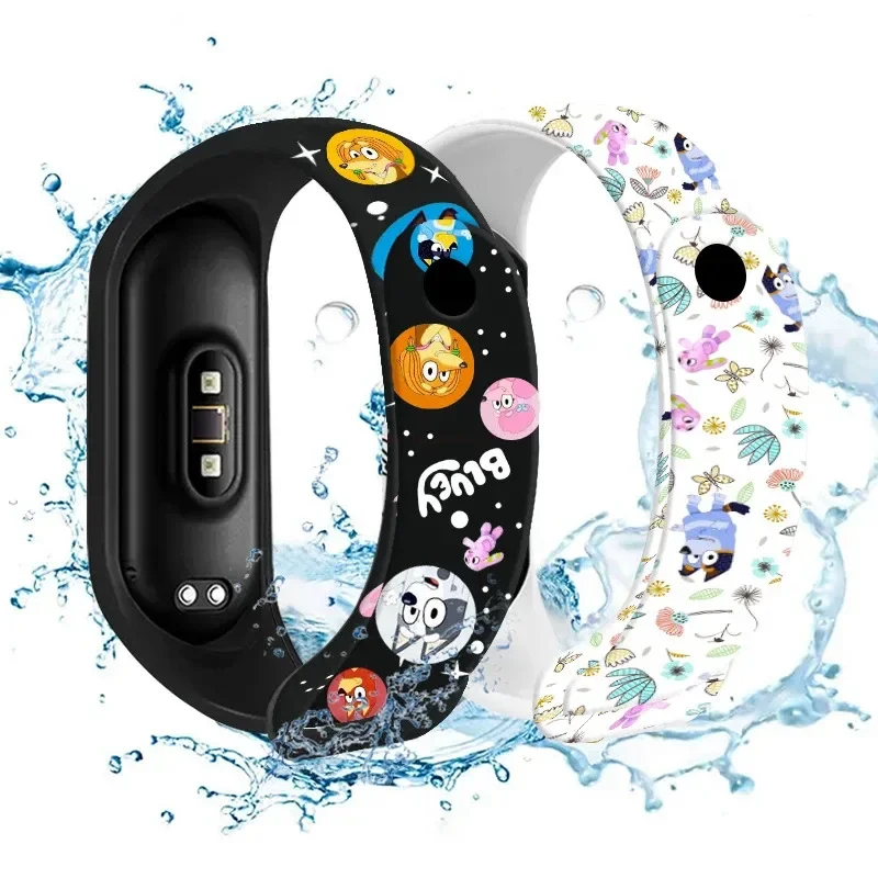 Moose Bluey Family Printed Electronic Watch Bracelet Suitable For Xiaomi Bracelet Nfc Bracelet Wrist Strap Kids Birthday Gifts