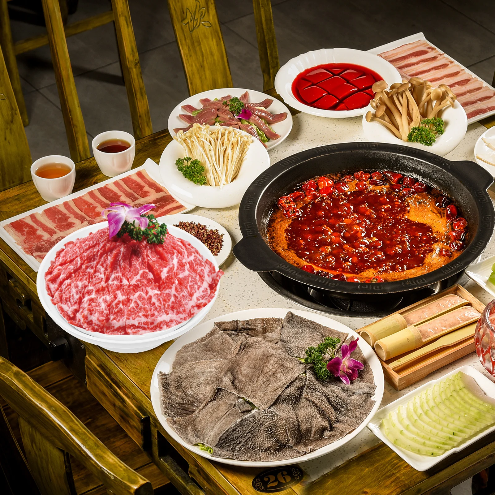 

1pcs Creative Smoking Tray Premium Food Storage Dish For Serving Dish Home Party Restaurant Hotpot Cattle Stomach Plate