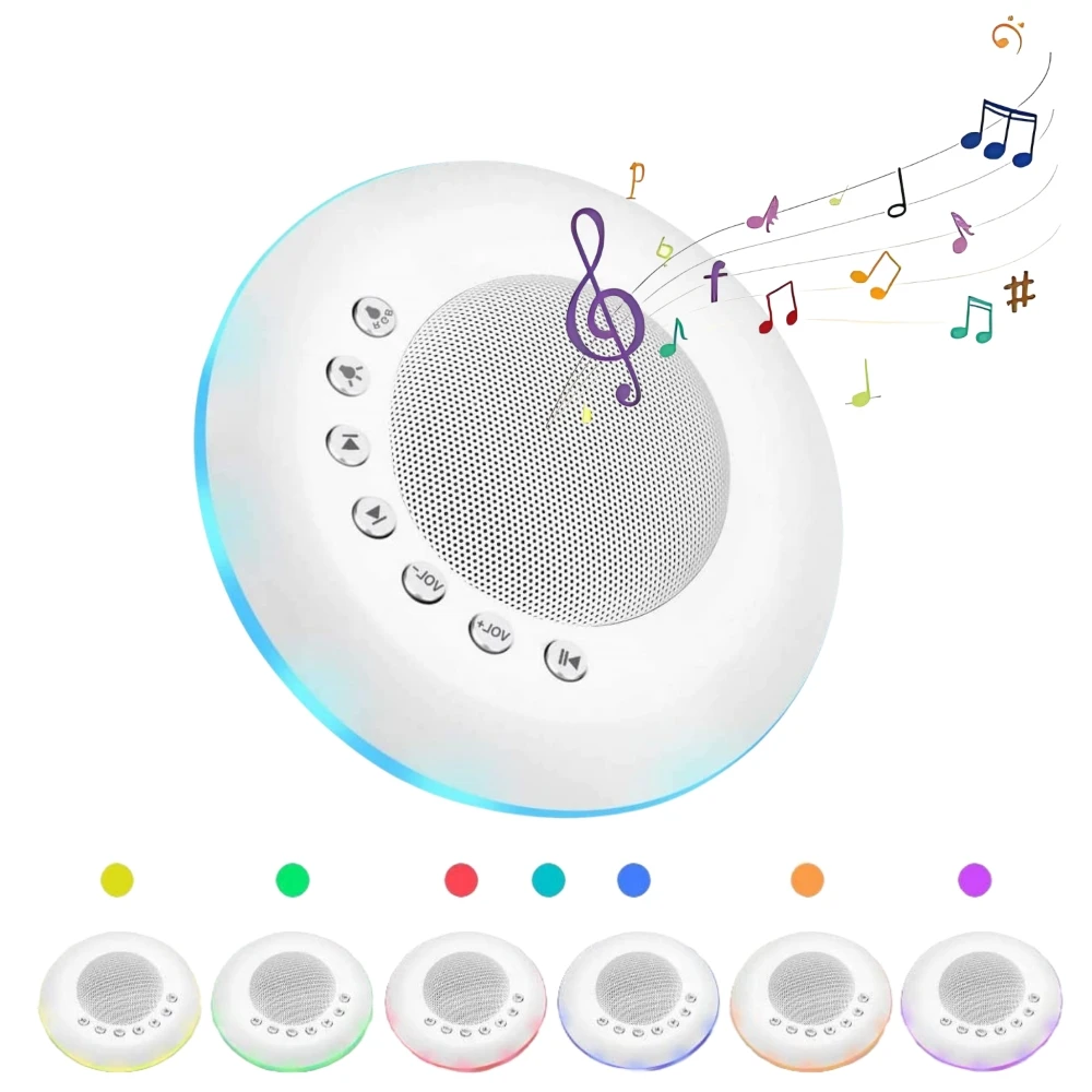 

Baby White Noise Sound Machine With Light 28 Non-Loop Soothing Sound Timer &Memory USB Charge Portable Baby Sleep Soother Device