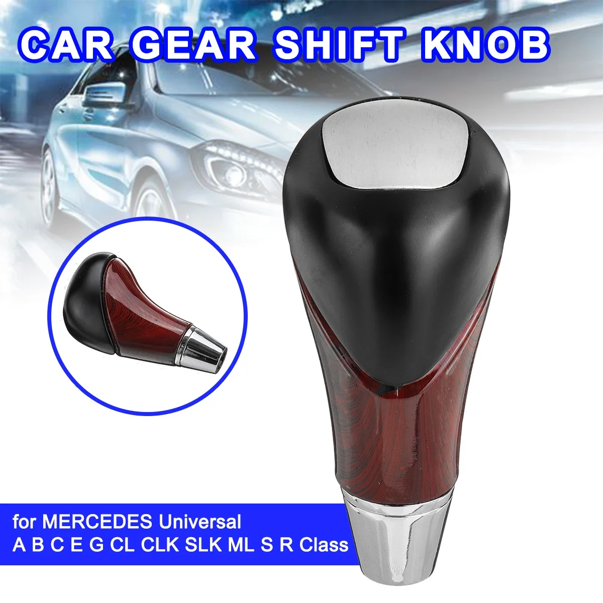 for MERCEDES Benz W210 W220 W163 W202 W140 A B C E G CL Car Gear Shift Knob Head Auto Gear Knob Cover Shifter Lever