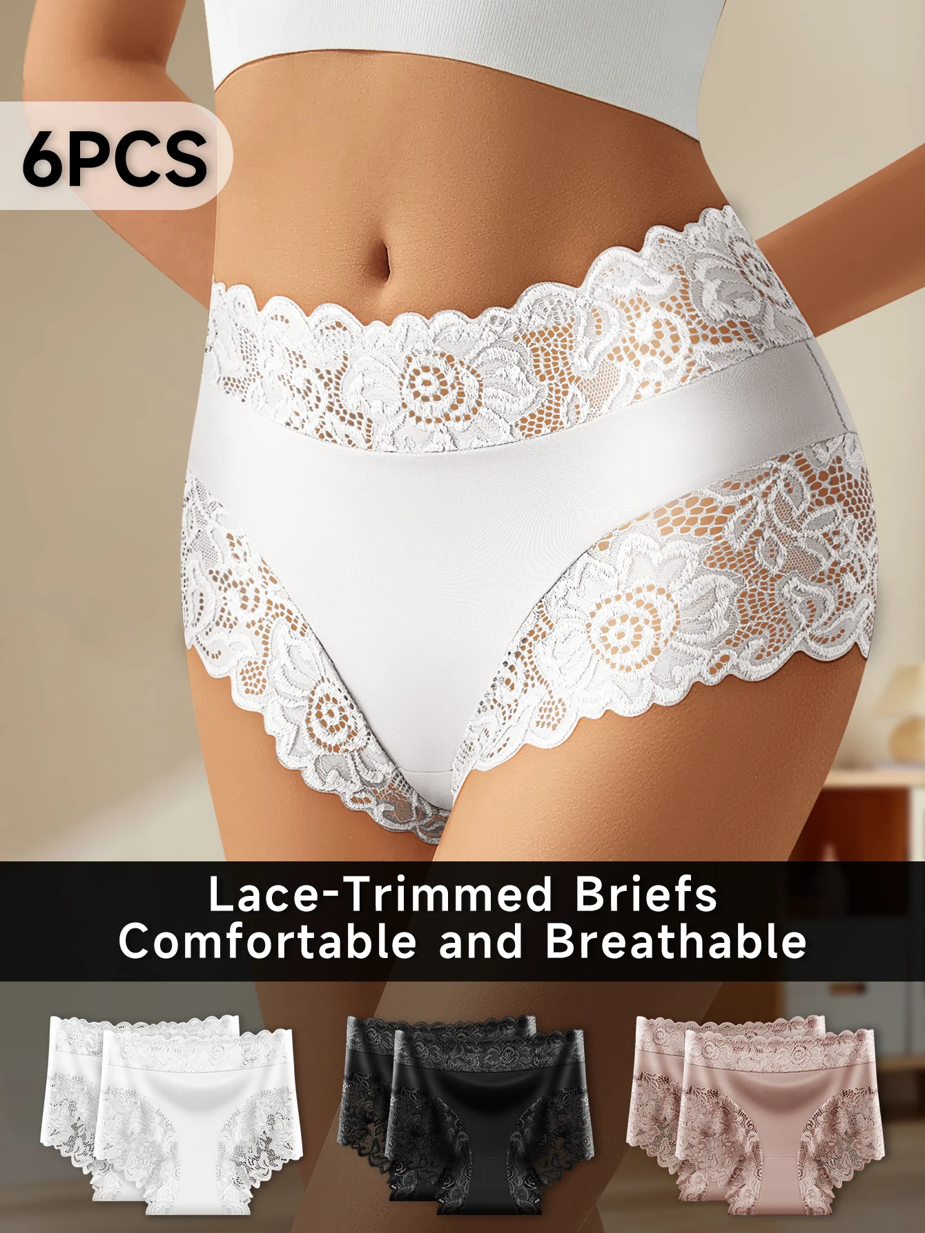 

6 шт./компл. женские кружевные трусики, полые трусики, женские трусы, однотонные сексуальные женские трусы, женское нижнее белье