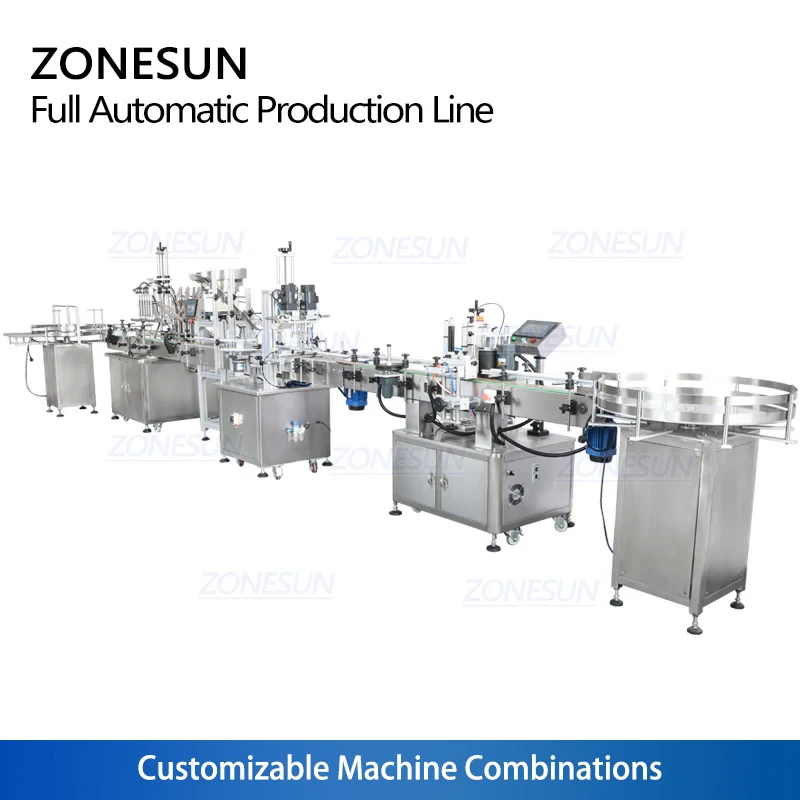 ZONESUN ZS-FAL180R Filling Capping And Labeling Machine Cooking Oil Bottle Packing Labels Liquid Automatic Production Line