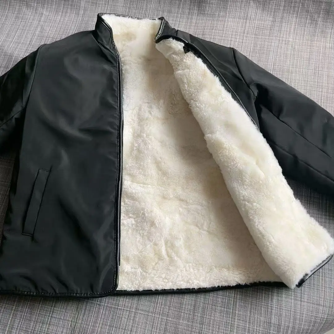 Frozen Season Wool Coat Winter Thicken 100% Woolen Coat Men's Cold-resistance Cashmere Overcoat Male Warm Fur Thick Jacket