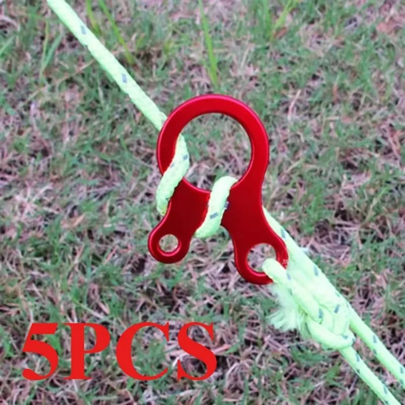 5pcs Fast Binding Tent Adjustment Buckle Camping Anti Slip Explore Outdoor Climb Rope Survival Equipment 3hole Snail Shape Parts