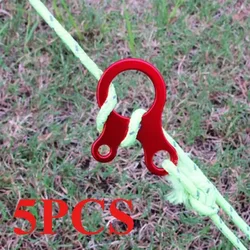 5pcs Fast Binding Tent Adjustment Buckle Camping Anti Slip Explore Outdoor Climb Rope Survival Equipment 3hole Snail Shape Parts