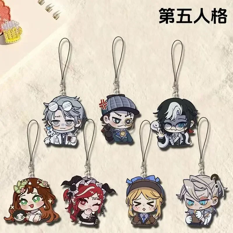 Identity V Cartoon Anime Pendant Keychains Holder Car Key Chain Key Ring Phone Bag Hanging Gifts Accessories