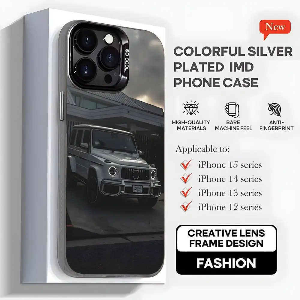 スポーツ M-MERCEDES-ES iPhoneケース iPhone 16,15,14,13,12,11,Mini,Pro,MAX,plus対応 ブラックマット 耐衝撃カバー