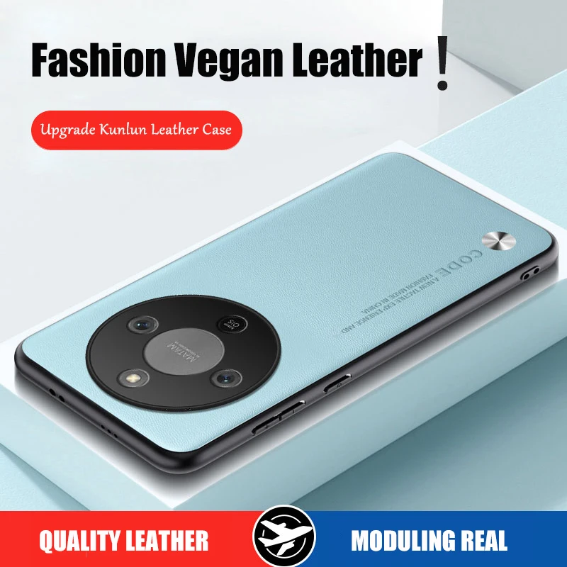 Para honra x70 caso de luxo couro do plutônio capa traseira x70i x60pro x9c silicone à prova de choque proteção completa telefone fundas