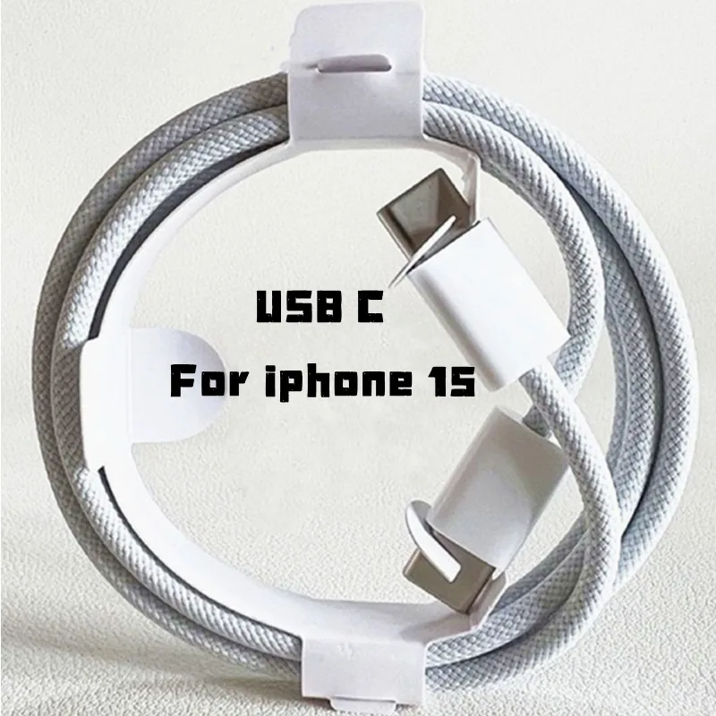 

For iPhone 15 15pro 15plus 15 Pro Max 60W Braided USB C to type C cord USB-C Fast Charging charge cable 5 Charging Data Line