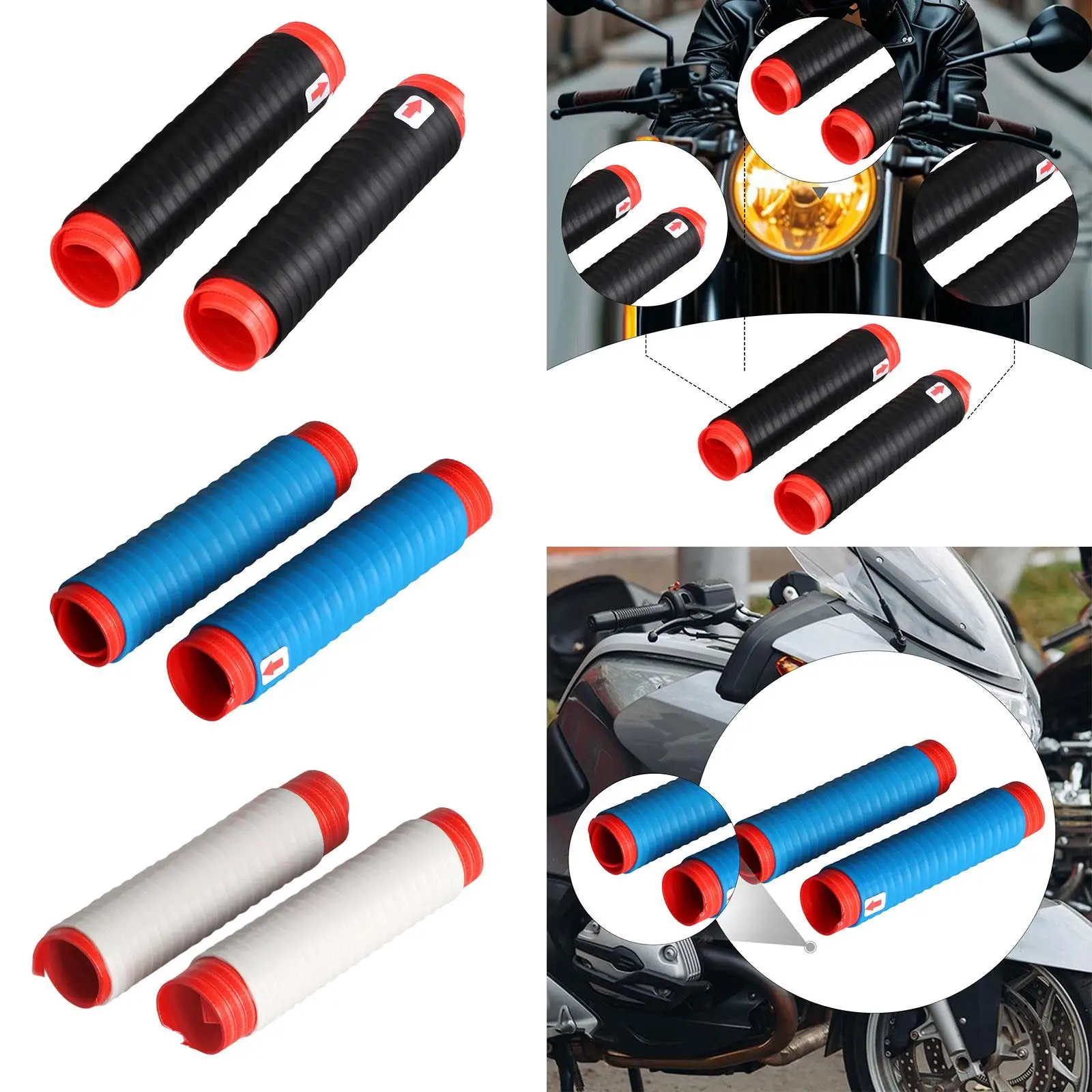 

Универсальный силиконовый чехол на руль, противоскользящая замена для мотоциклов, аксессуары для верховой езды