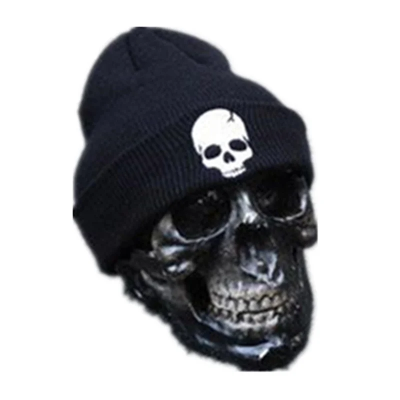 Unisex Knitted Hat Fashion Autumn And Winter Skull Style Beanie Hats For Woman And Man Warm Winter Cap