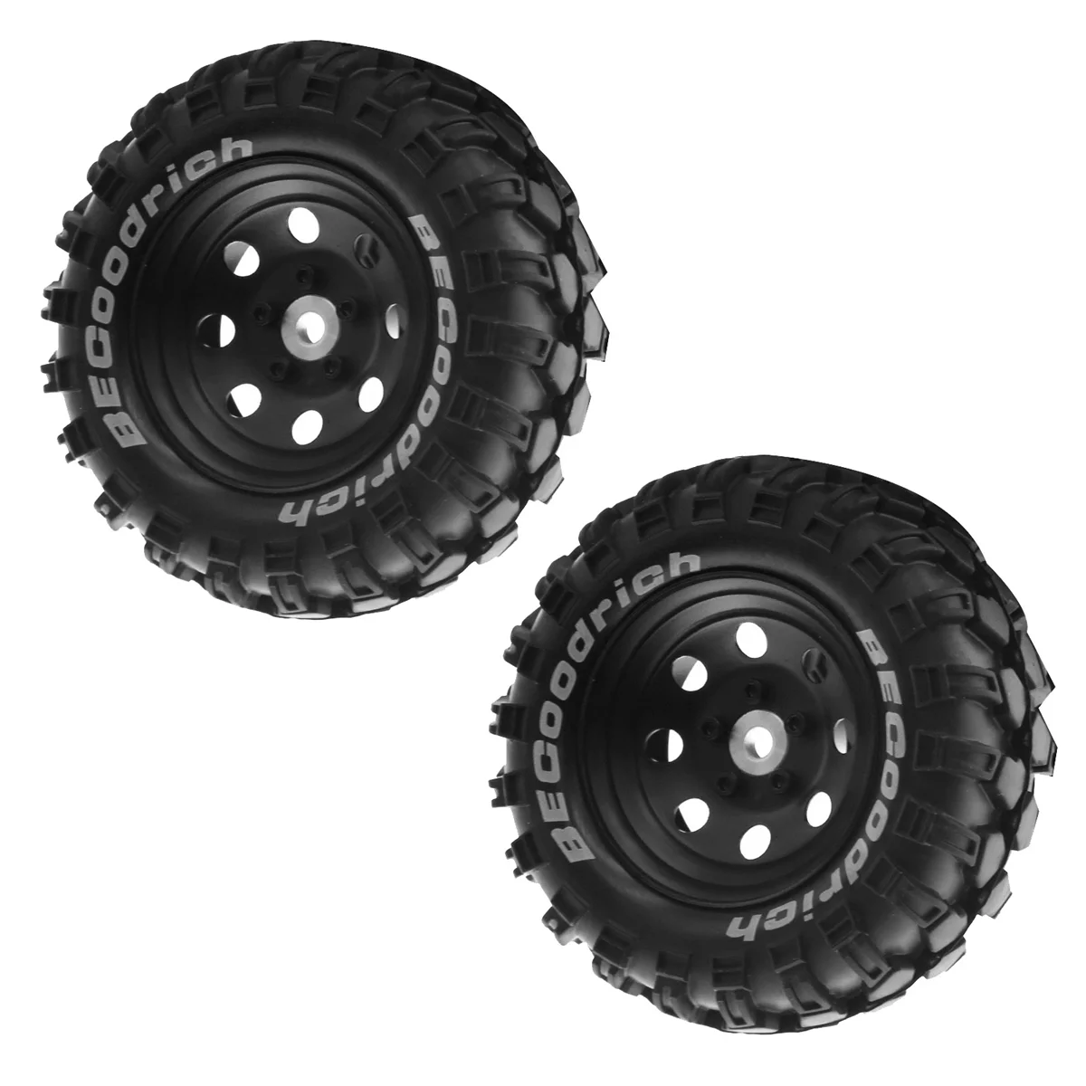 Pneumatico in gomma per cerchione in metallo da 4 pezzi da 1,9 pollici per 1/10 RC Crawler TRX4 SCX10 D90 4103 90046 FR4 FMS NT4-Nero