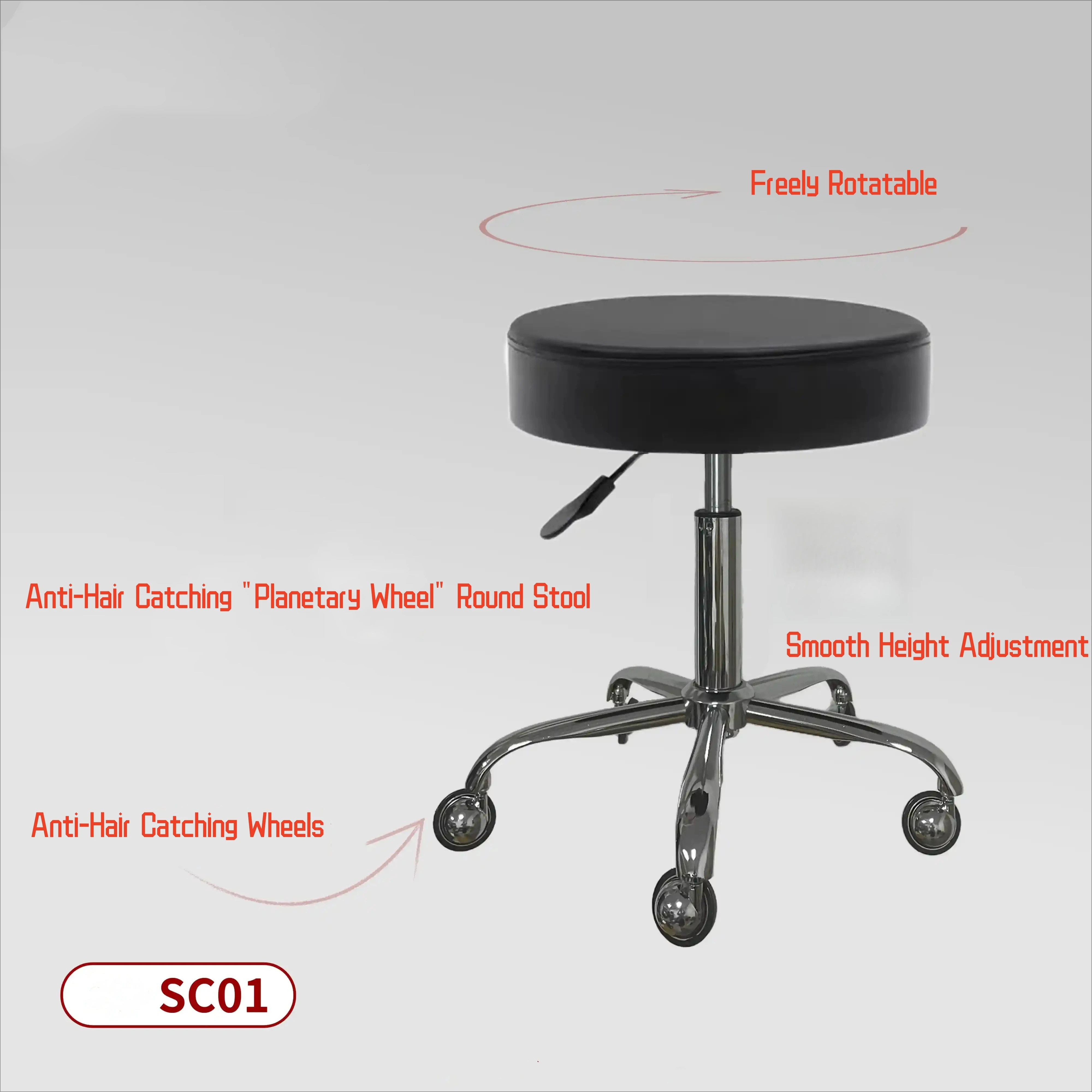 Saddle Tilt Stool Rolling Chair with Thicker Swivel Ergonomically Adjustable
