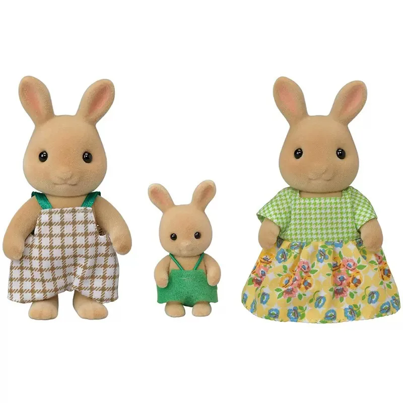 Sylvanian Families Dollhouse Furry Figures Sunny Rabbit Family 3pcs Set Animal Toys Dolls Girl Gift New in Box 5372