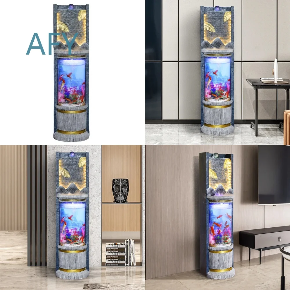 Decorative Water Curtain Wall for Villa Entrance Indoor Pool Landscape Fountain Flow Device Fish Tank Circulation System