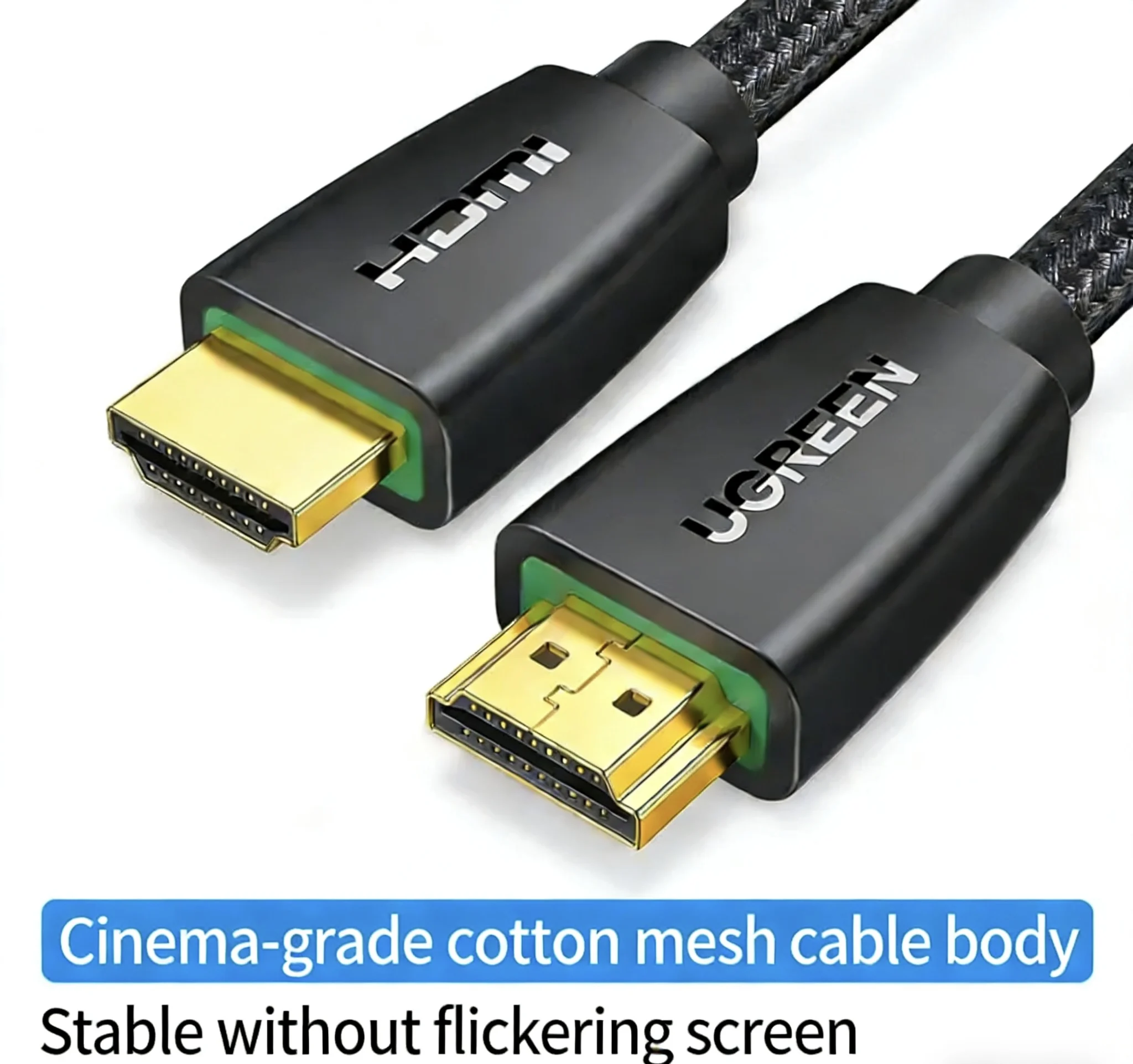 

UGREEN HDMI Cable Version 2.0 4K Digital HD Cable 3D Video Cable Connect TV, Projector, Monitor Data Connection Cable
