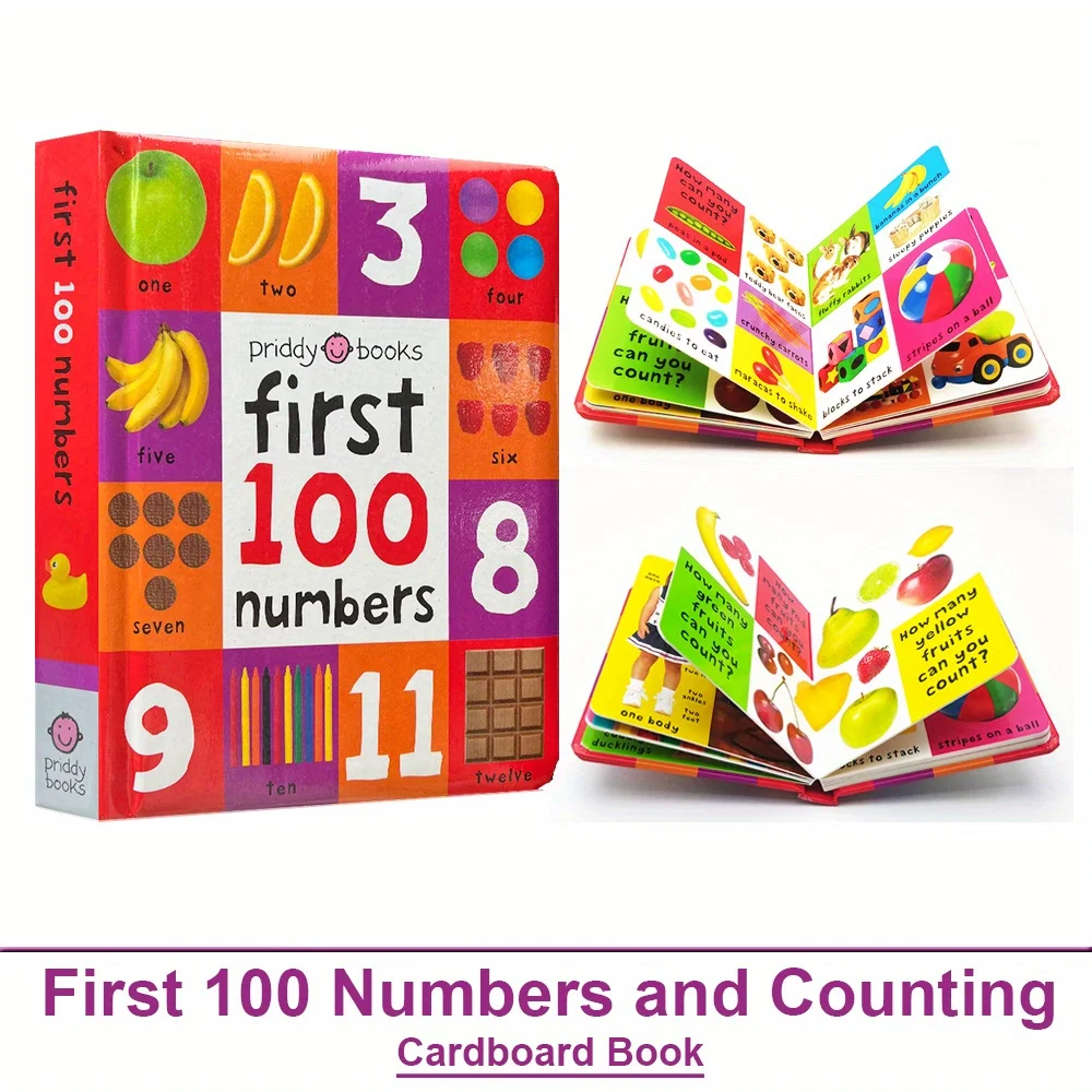 First 100 Numbers Educational Picture Book Early Math Numeral & Counting Simple Addition/Subtraction Concepts Learning Books