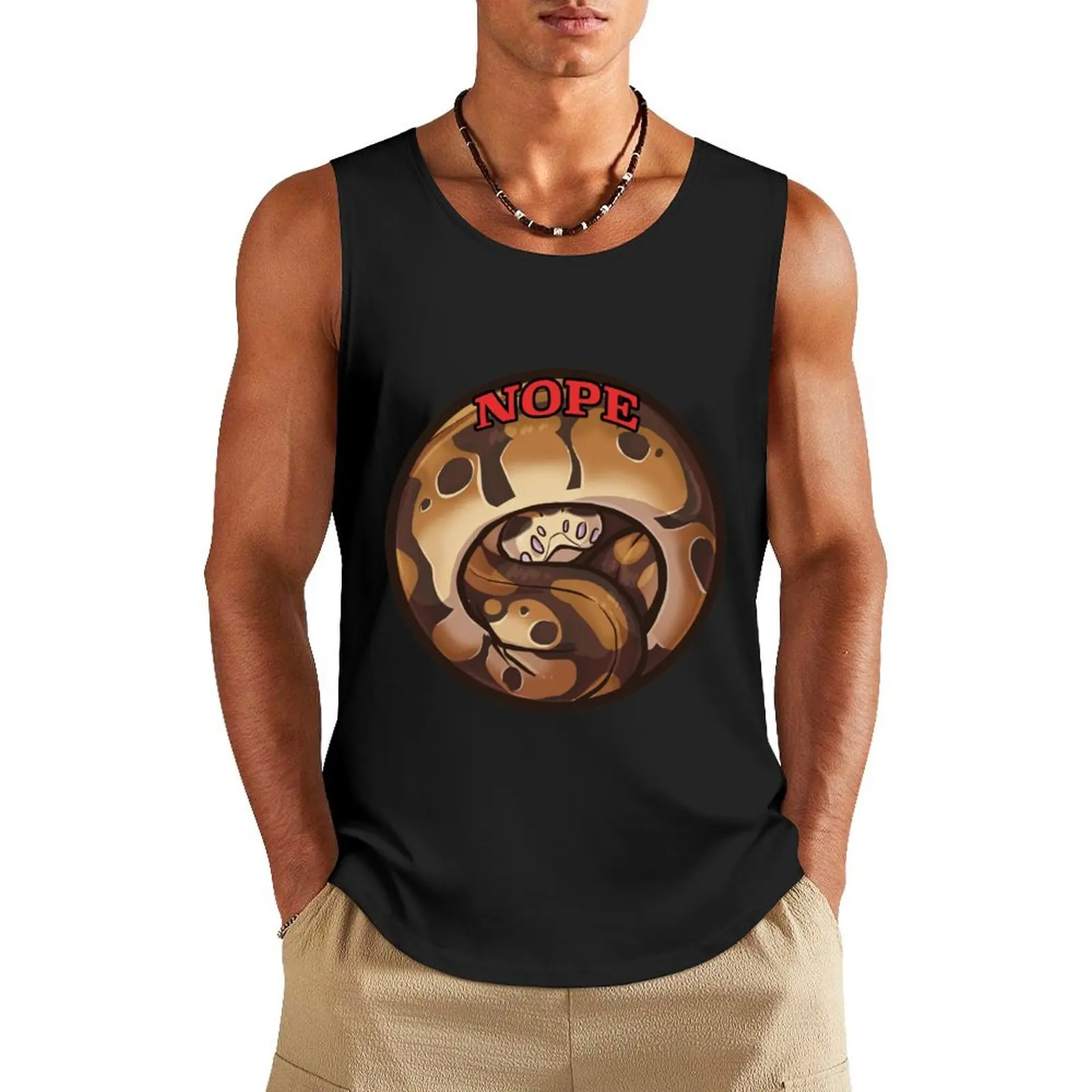 Nopesnake Tank Top singlets for men sleeveless anime clothes Men's clothes