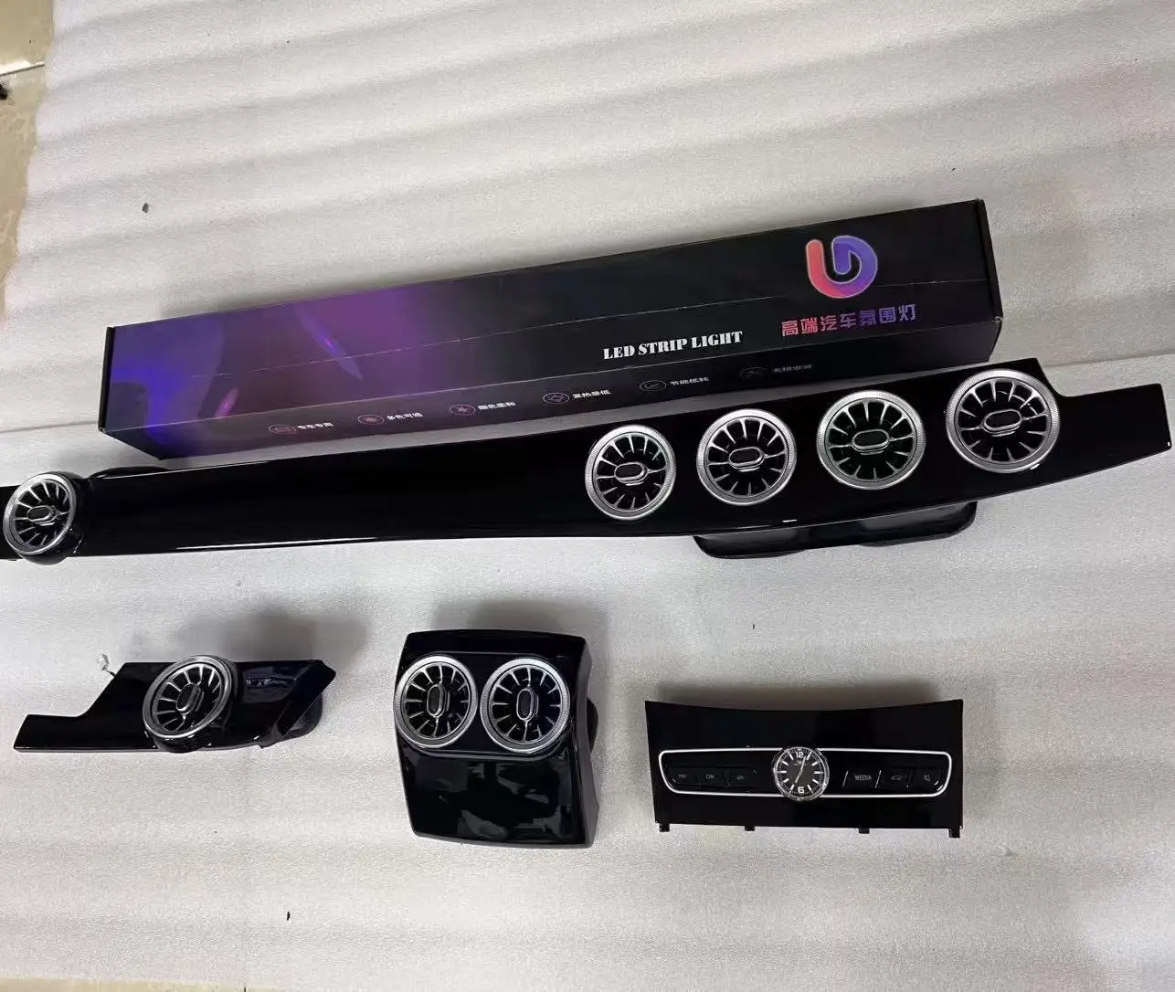 Right Accessories Interior Turbine Vent Panel Overlay for Interior Center Console
