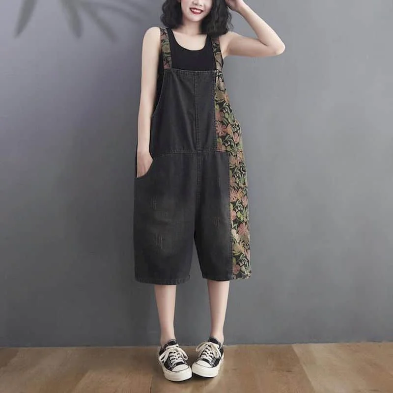 

Denim Jumpsuits for Women Harajuku Wide Leg Pants Korean Style One Piece Outfits Women Clothing Loose Casual Vintage Playsuits