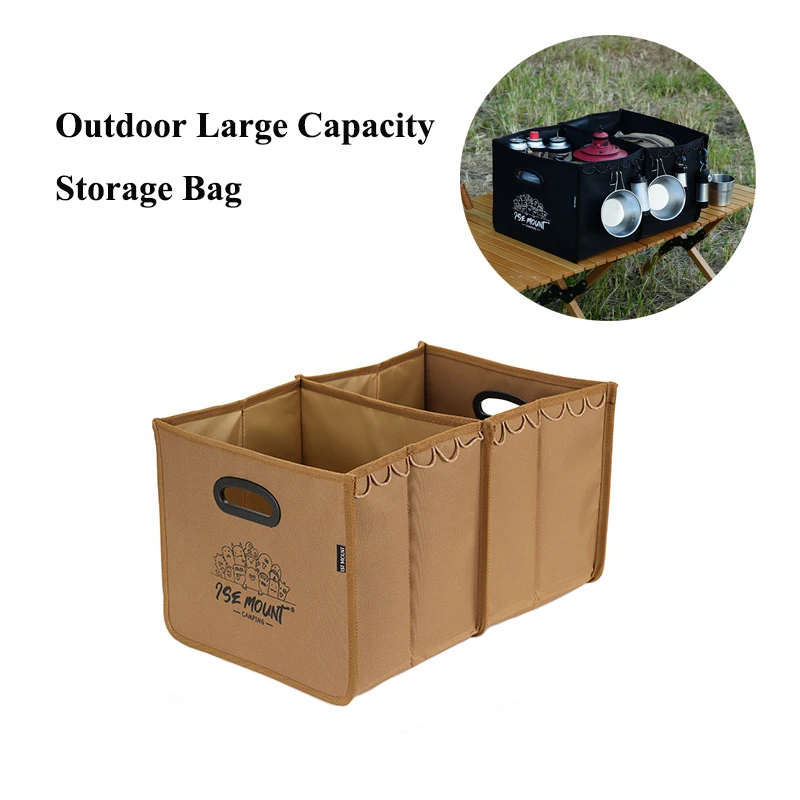 

Camping Large Capacity Storage Bag Cooking Utensil Organizer Picnic Stove Gas Canister Storage Bag Hiking Travel Supplies Bag