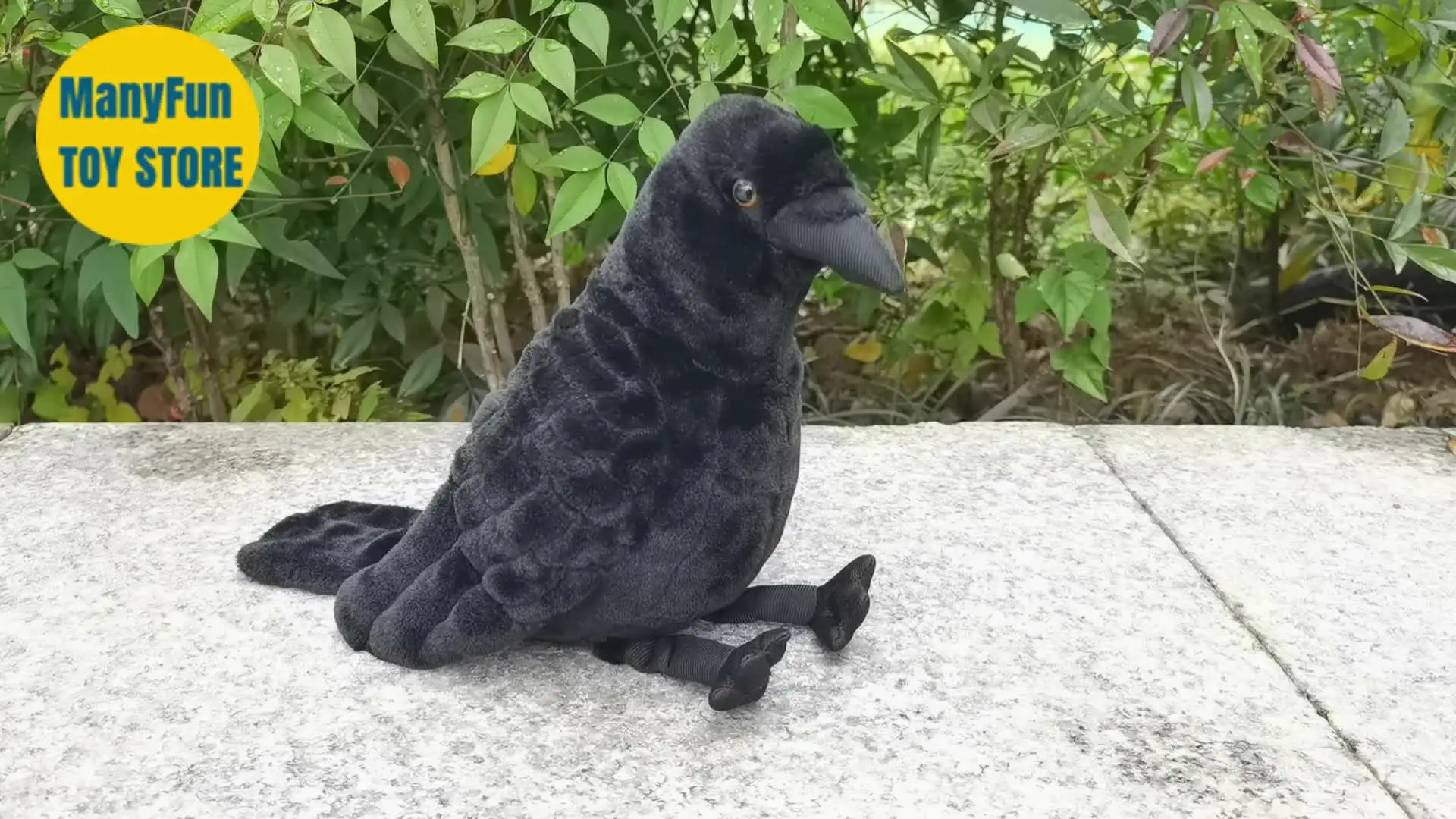 リアルカラスぬいぐるみ 1個 色:OPP袋付き