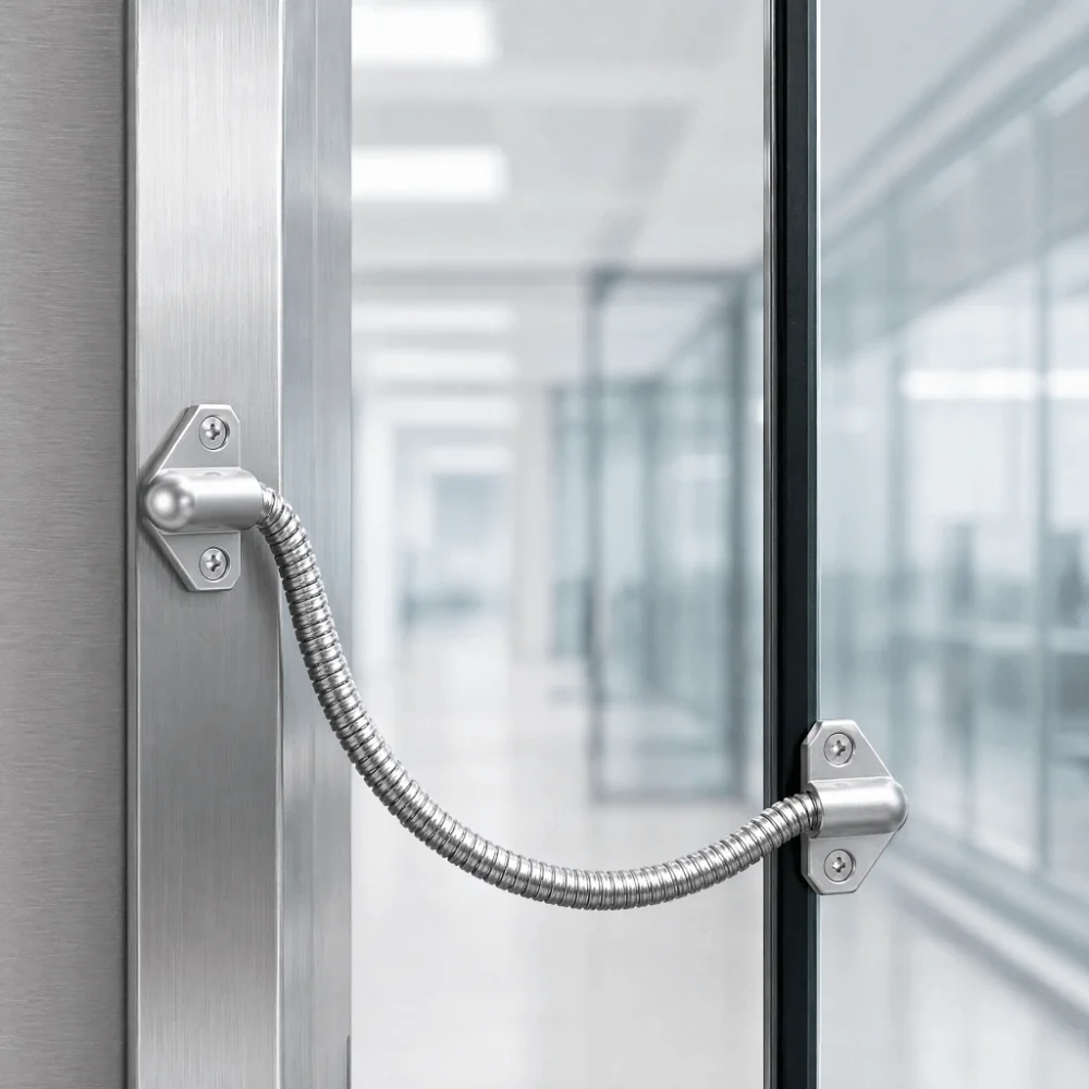 Stainless Steel Access Control Cable Metal Head Zinc Alloy Head Armored Cable Flexible Anti-pinch Door Loop Door Cord Wire Pass