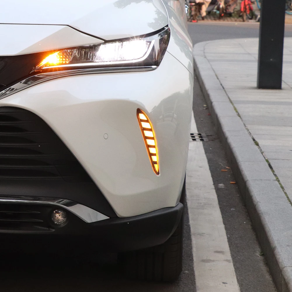 Lampu Mobil Untuk Toyota Harrie Venza 2021-2025 Upgrade Bumper Depan Lampu Kabut LED Lampu Siang Hari Berkualitas Tinggi Plug and Play