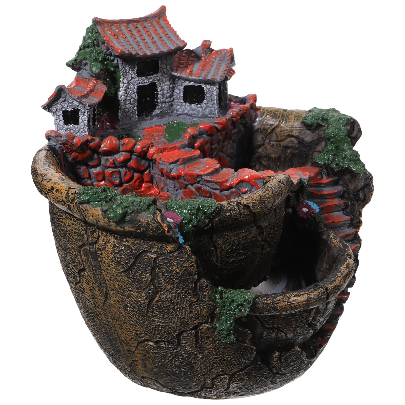 

Creative Flower Pot for Plants Hanging Garden Planter with House Design Micro Landscape Succulent Plant Decor