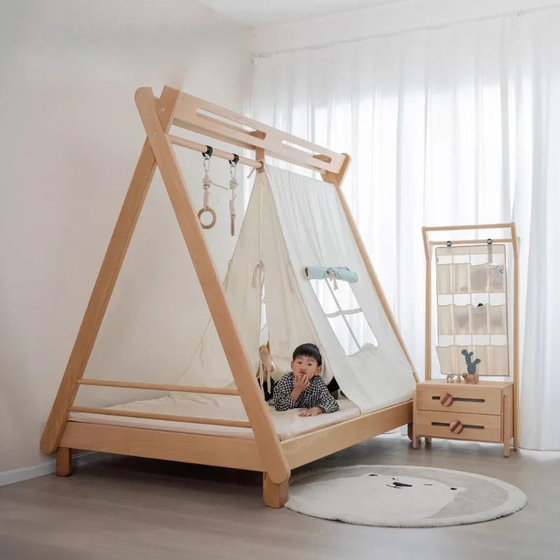 

Tree House Children's Bed Tent Play Bed Solid Wood Multifunctional Swing Popsicles Homestay Children's Room