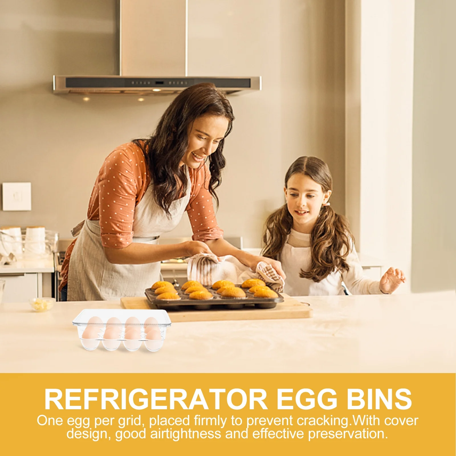 

1Pcs Refrigerator Egg Organizer Clear Stackable Storage Container Small Size Perfect Fit for Fridge Easy to Clean Airtight Cover