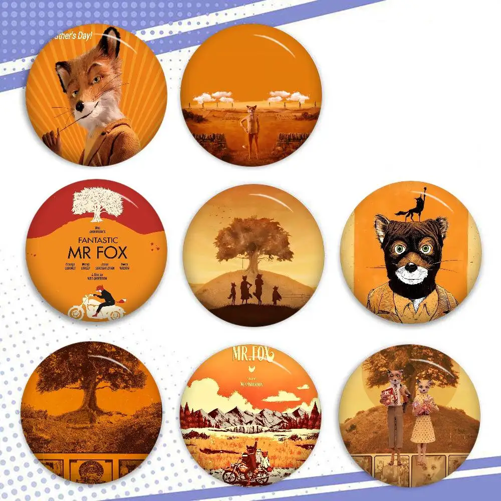 Fantastic Mr. Fox Movie Anime Brooches Cute Cartoon Badge Jacket Jeans Lapel Pin Gift Accessorie
