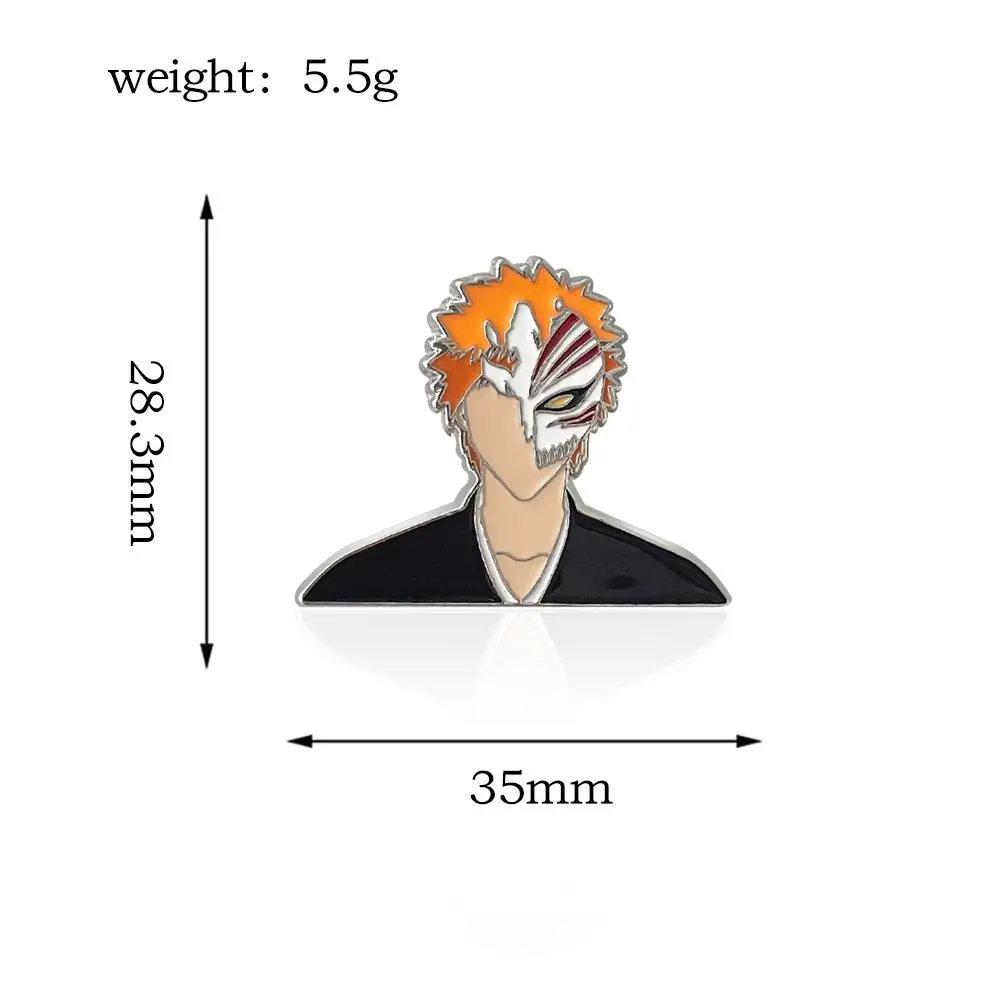 Neue Bleach Kurosaki Ichigo Hitsugaya Toushirou Kreative Sekundäre Metall-Brosche Cartoon Anime Peripherie Dekoration Abzeichen Geschenk – Detail 3