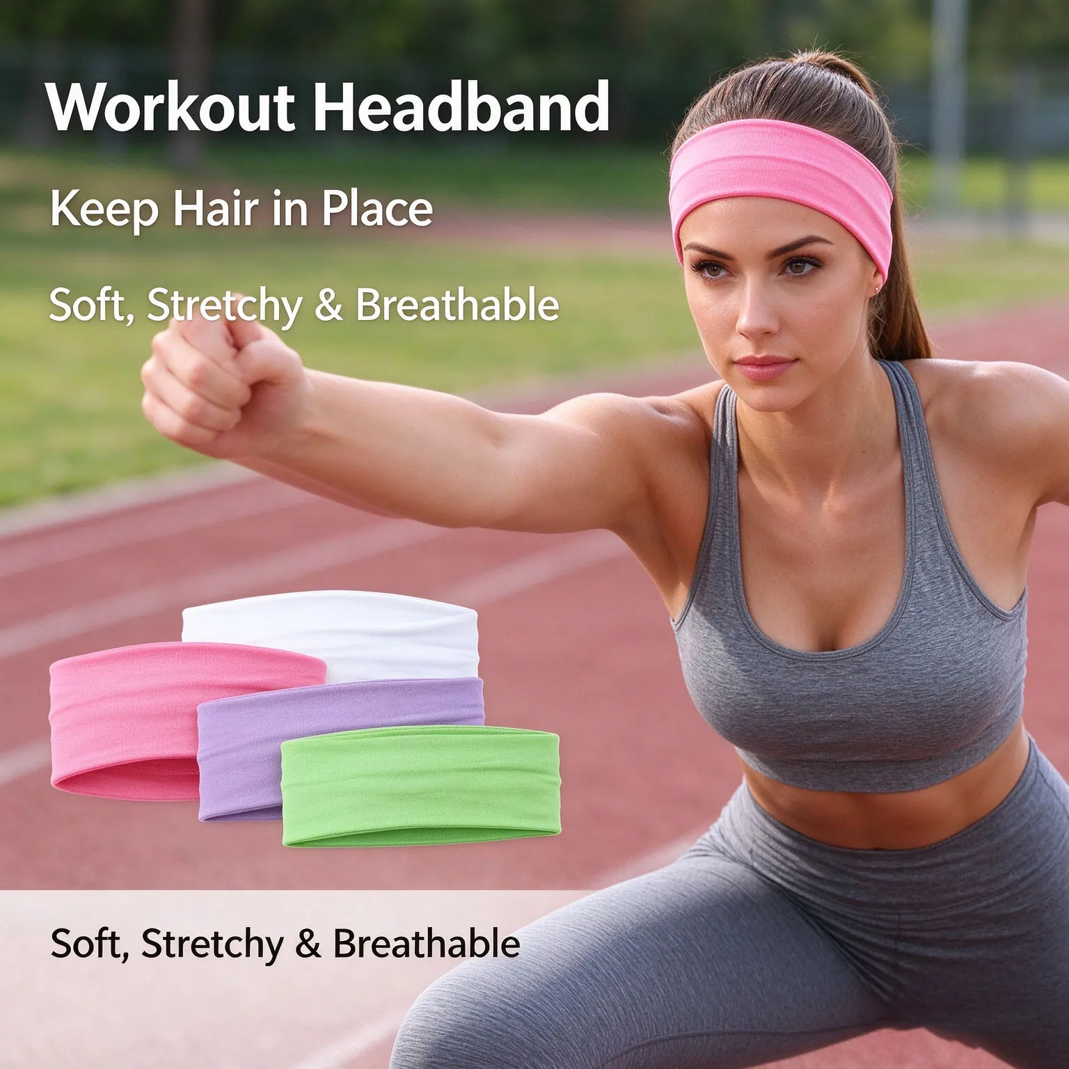 Women Men Sport Yoga Headband Sweatband Breathable Sweat-absorbing Hairbands Running Fitness Hair Bands Makeup Hair Accessories