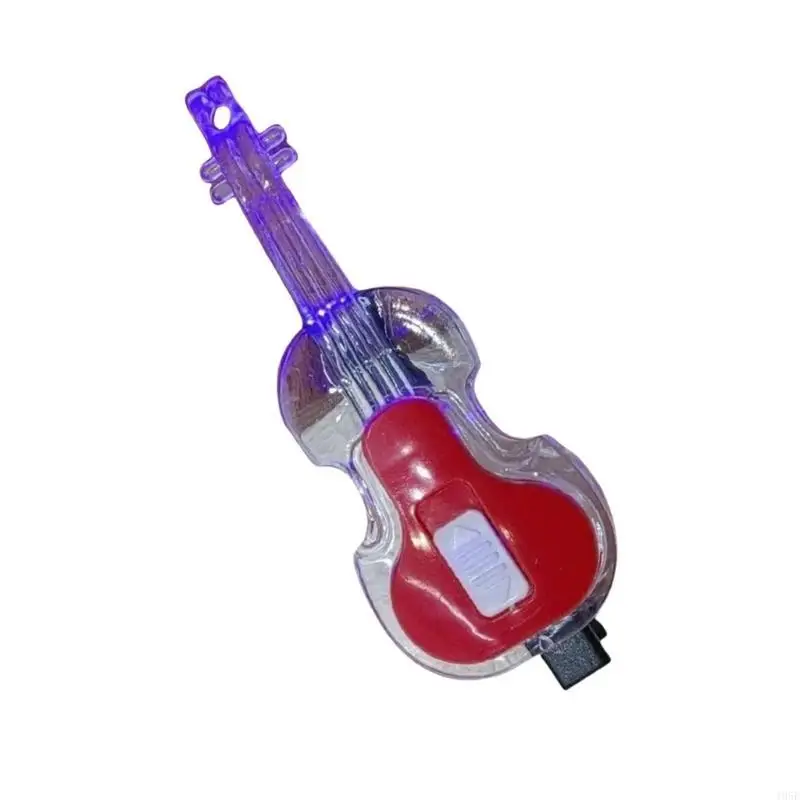195E Nieuwigheid Gloeiende Gitaar Vorm Haar Clip voor Vrouwen Mode Haarspeldjes voor Sidebangs Light Up Haar Pin Haar Styling
