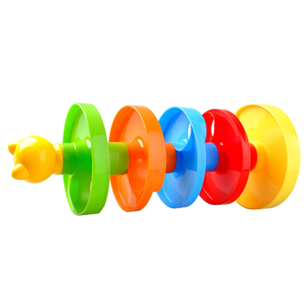 Ball Drop Swirl Ramp Multi-Color for Babies Infant 9 Months Above Phthalate-Free ABS Roll Tower Improve Coordination Problem