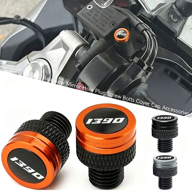 Fit For KTM 1390 Super Adventure 1390 Super Duke R 2023+ NEW Motorcycle Accessories CNC Mirror Hole Plugs Caps Screw Bolts Cover